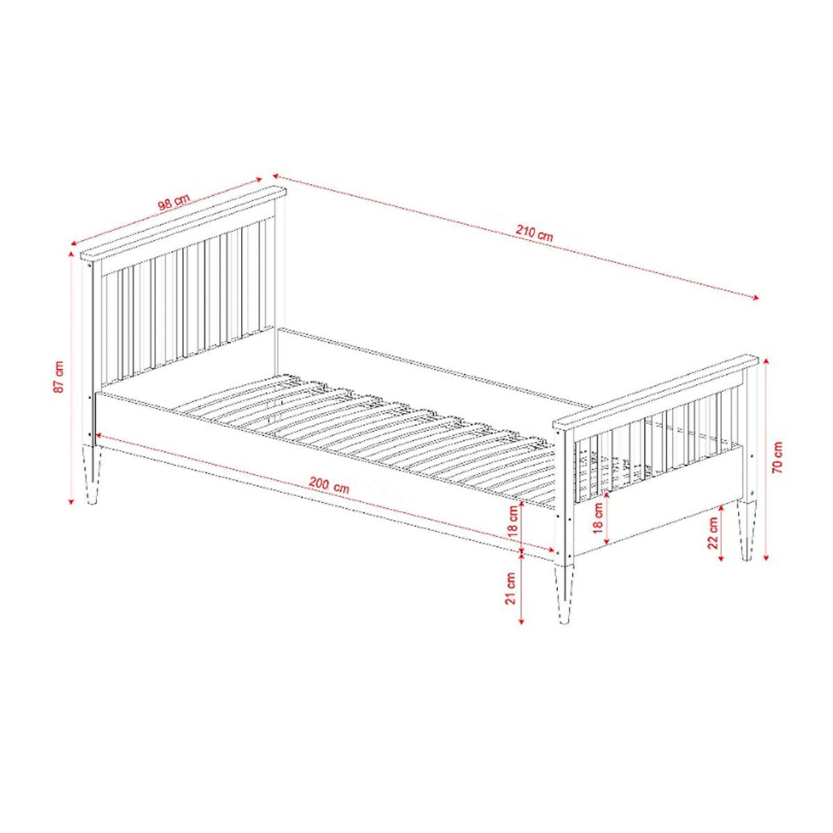 KINDERBETT 90/200 Ignas Grau - Grau, Holz (90/200cm) - Petits-meubles