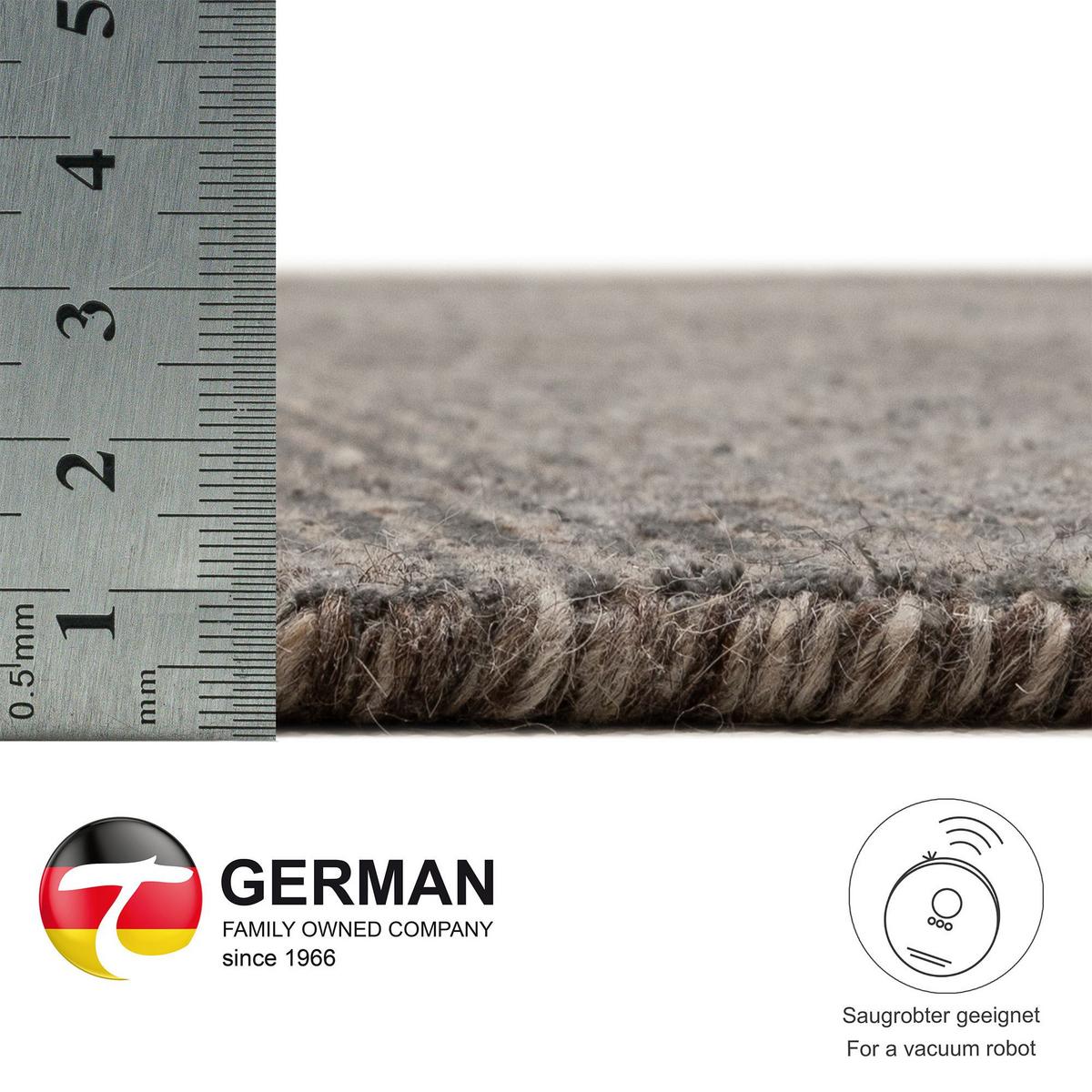 HANDWEBTEPPICH Venus 170x240 cm - Anthrazit, Textil (170/240cm) - THEKO