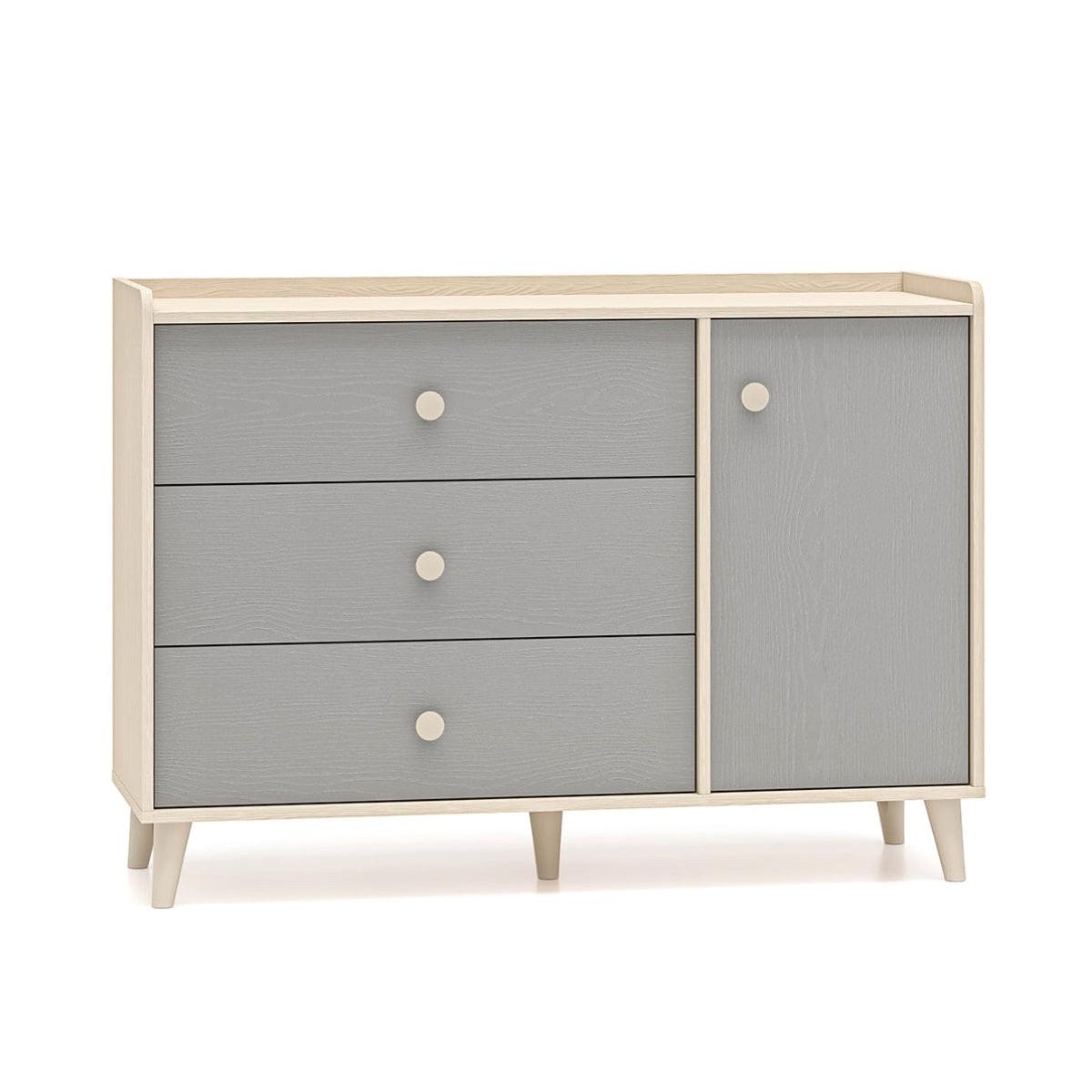 KINDERKOMMODE Alycia Beige - Grau - Holzeffekt - Grau, Holz (120/85/40cm) - Petits-meubles