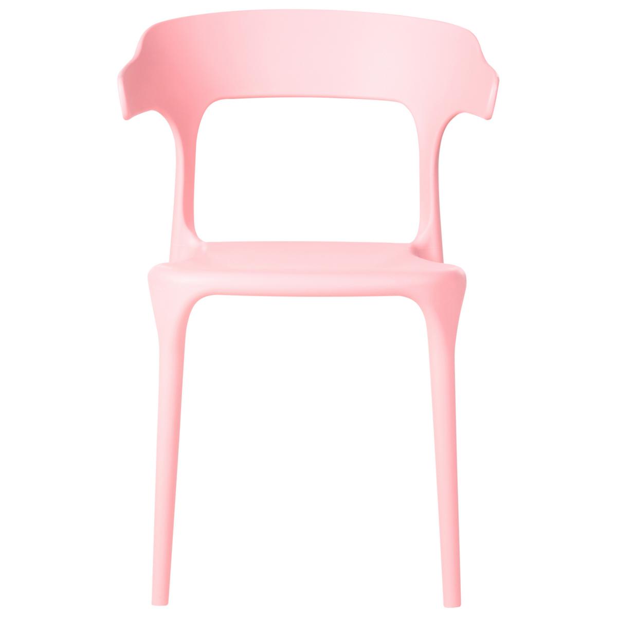 GARTENSTUHL 4er-Set Rosa Gubbio - Pink, Kunststoff (50/76/49cm) - Beliani