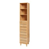 HOCHSCHRANK Epind - Naturfarben, Holz (33/180/30cm) - [en.casa]