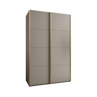 SCHWEBETÜRENSCHRANK 245,5/150/64 2-türig - Kaschmir/Goldfarben, Holz/Metall (150/245/64cm) - Abiks Möbel