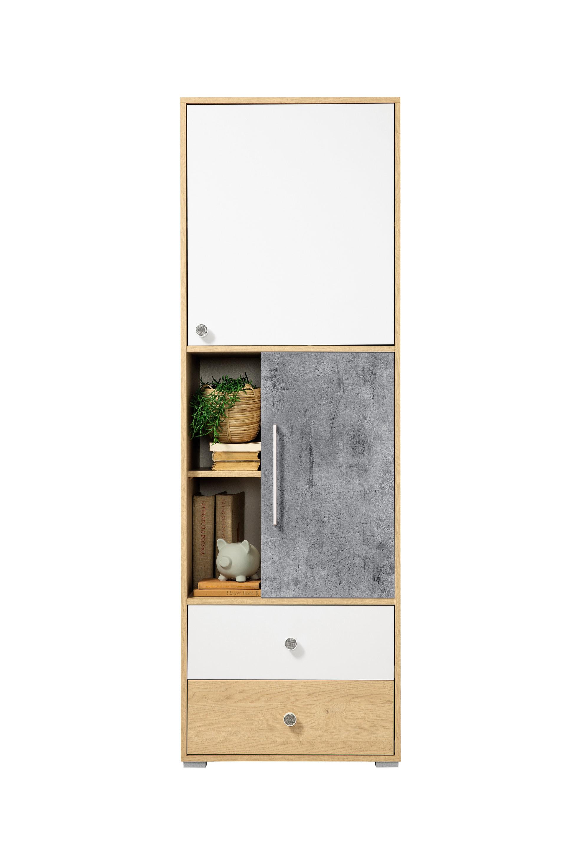 BÜCHERREGAL PONTE 60x40x182 cm, Regal Weiß - Weiß, Holzwerkstoff (60/182/40cm) - MASSENO