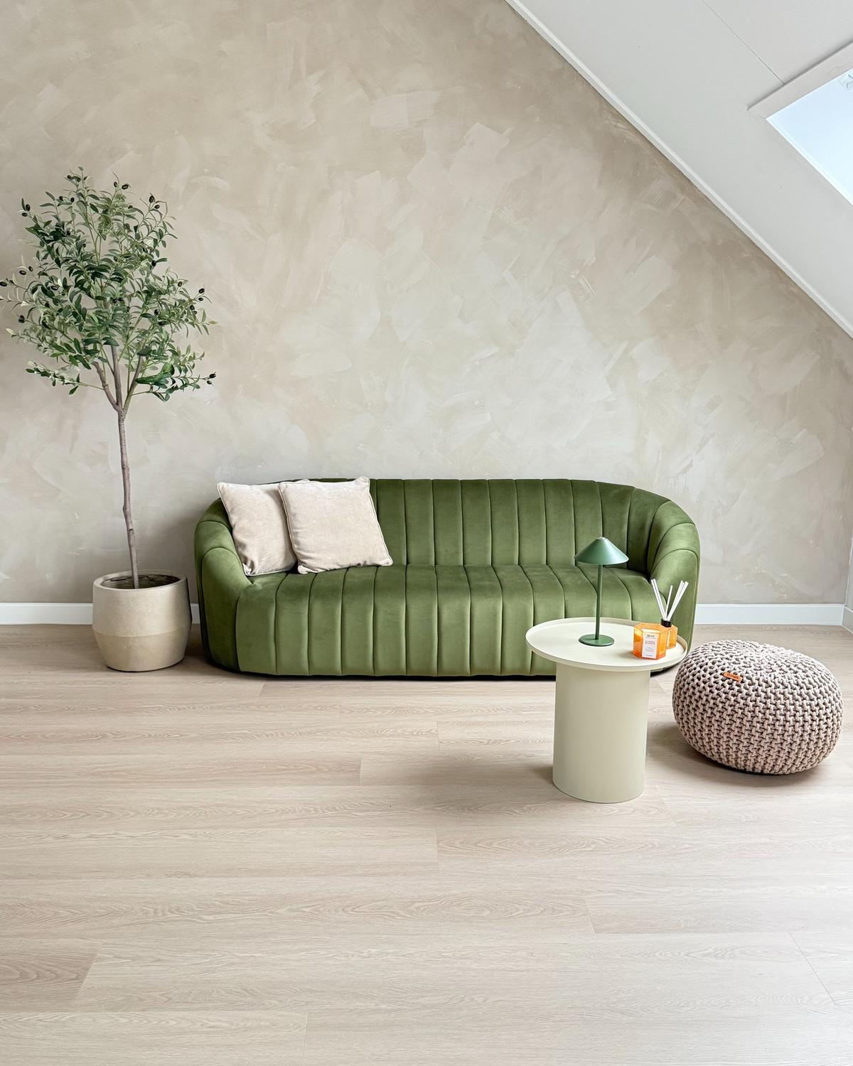 3-SITZER-SOFA Samtstoff dunkelgrün Malung - Grün, Textil (200/68/79cm) - Beliani