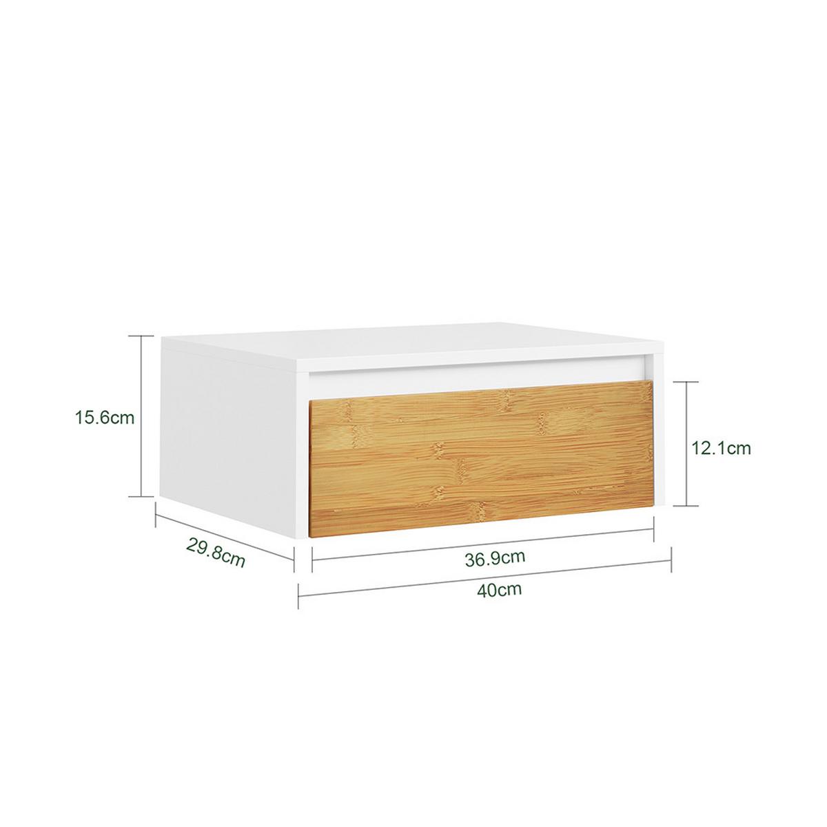 NACHTTISCH mit Schublade und LED-Licht FBT174-E-WN - Ahornfarben, Fell (40/11/30cm) - SoBuy
