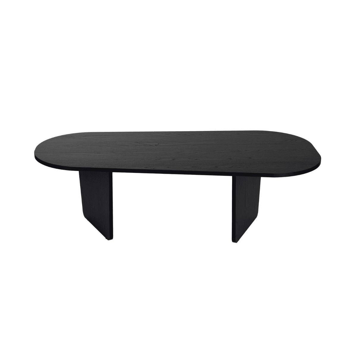 COUCHTISCH mit abgerundeter Tischplatte L130 cm 65/130/40 cm - Eichefarben, Holzwerkstoff (70/65/40cm) - Calicosy