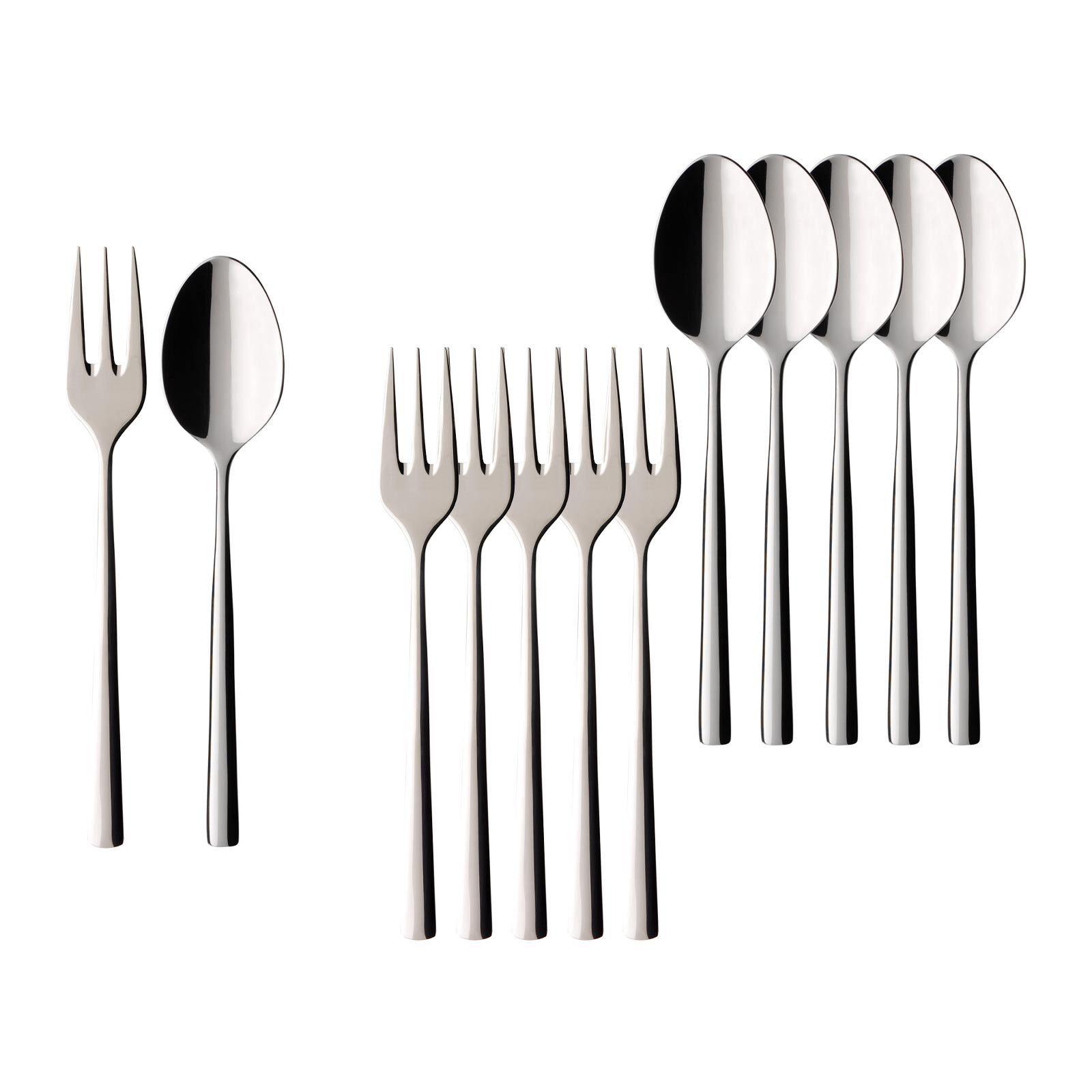 KAFFEEBESTECK BUNDLE Piemont edelstahl 12-tlg. - Edelstahlfarben, Metall - Villeroy & Boch