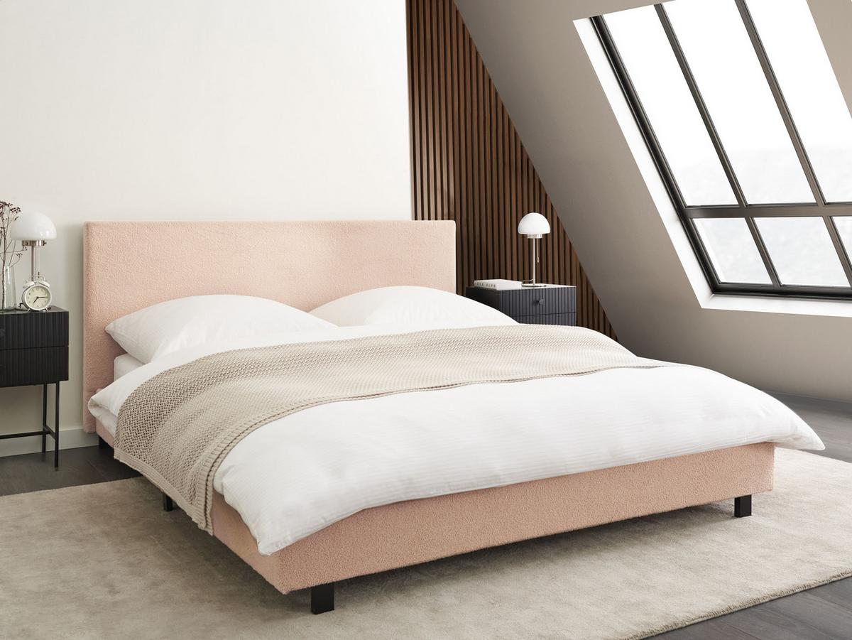 POLSTERBETT mit Lattenrost 160x200 cm Beige Albi - Beige, Textil (160/200cm) - Beliani
