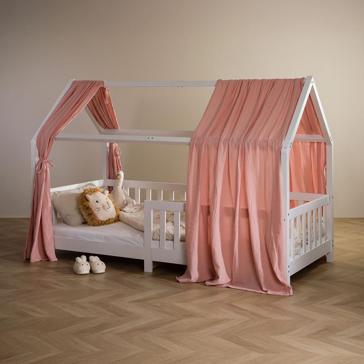HAUSBETT-HIMMEL NENA - Rosa, Textil - IDIMEX