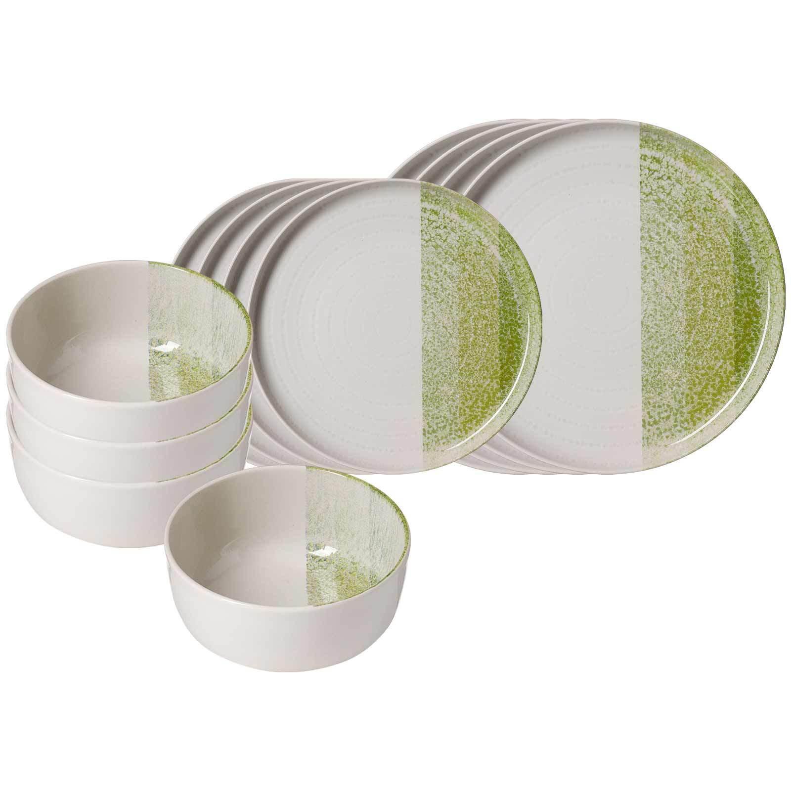BASIC-SET Trio Grün 12-tlg. - Grün, Keramik (2/2/2cm) - Ritzenhoff Breker