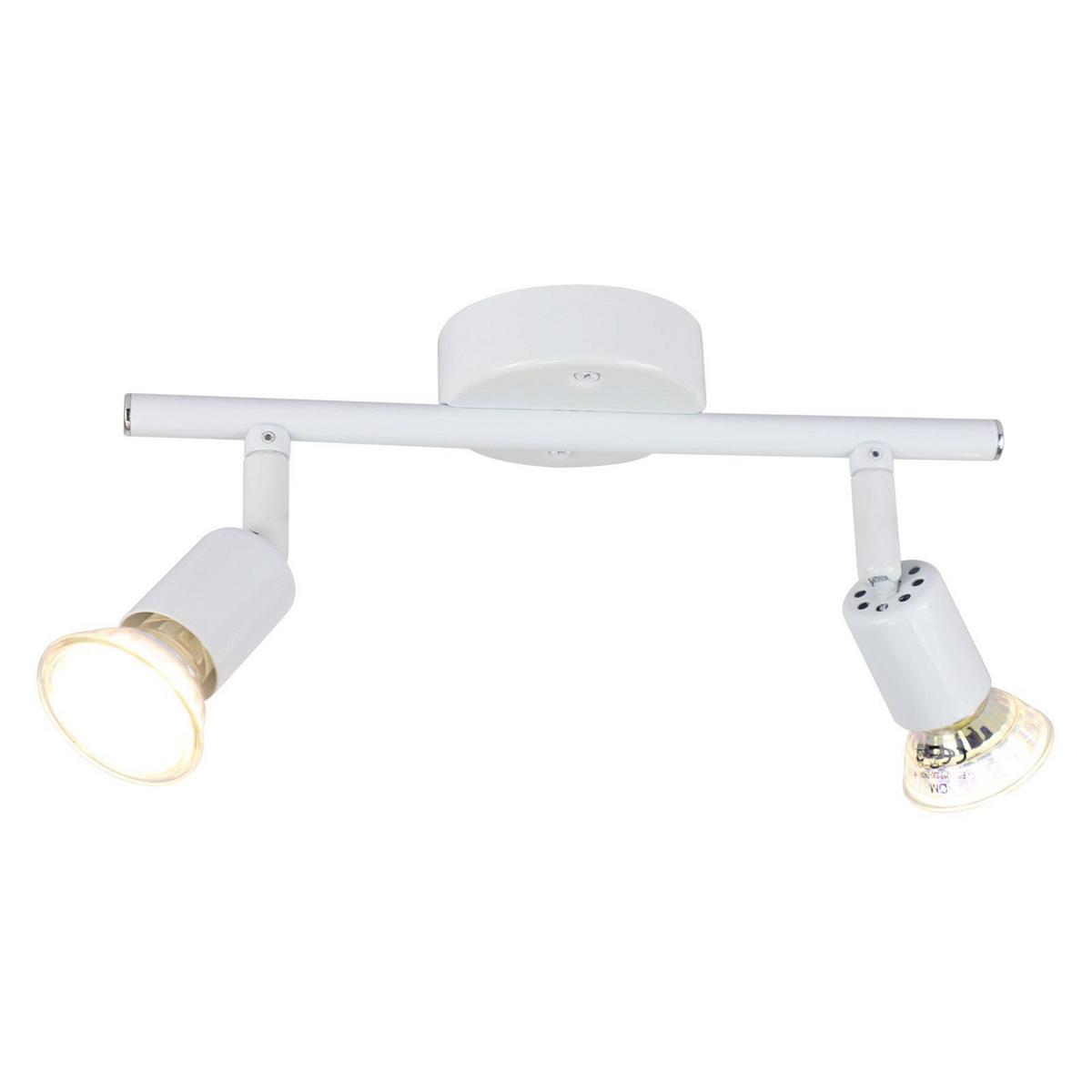 DECKENSTRAHLER Macneil 2-flammig 26/15/8cm - Weiß, Metall (26/15/8cm) - Nettlife