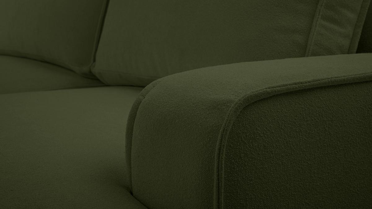 WOHNLANDSCHAFT Ablia Dunkelgrün 364/168/87 cm mit Schlaffunktion - Schwarz/Grün, Kunststoff/Textil (364/87/168cm) - AX Living