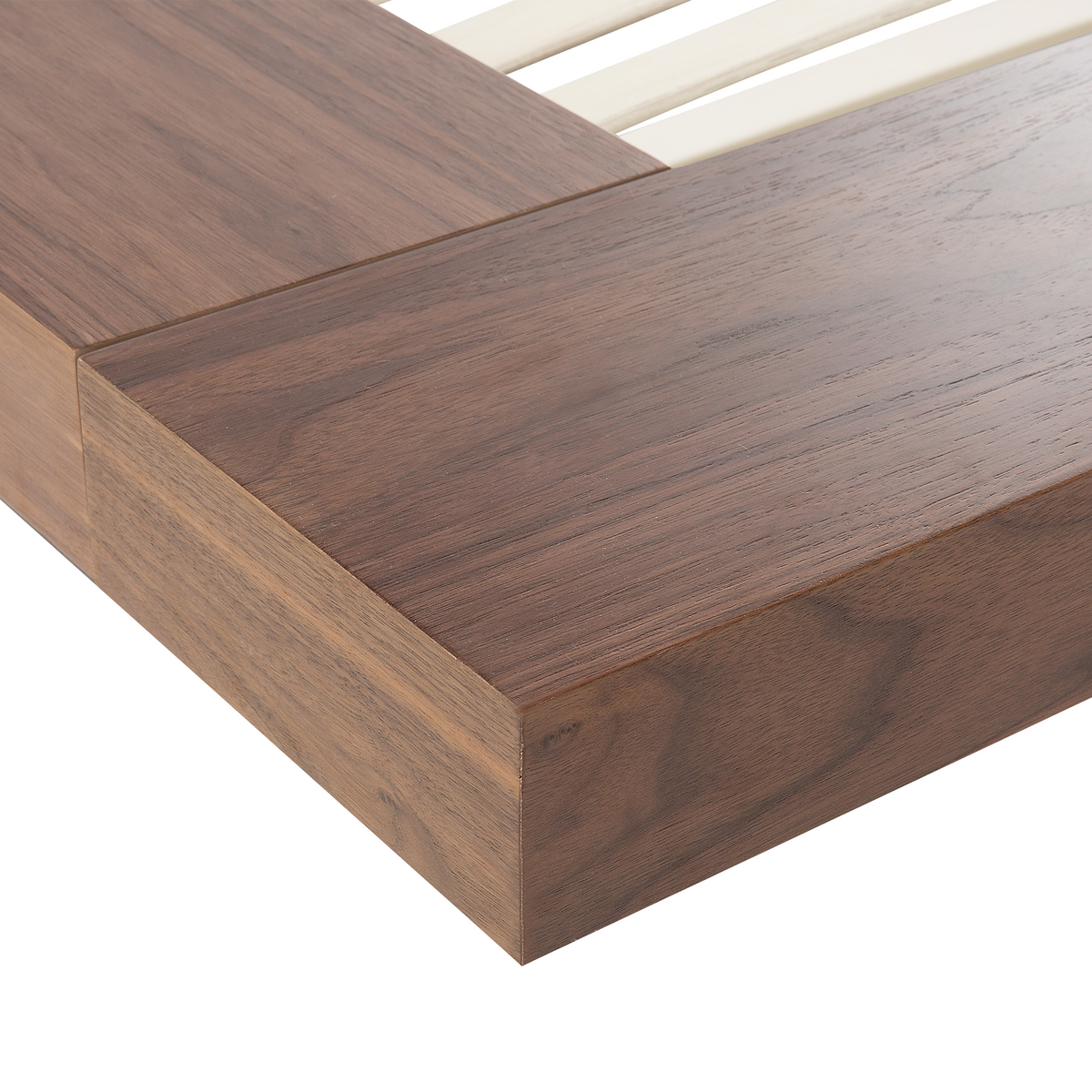 BETT mit Lattenrost 160x200 cm Heller Holzfarbton Zen - Braun, Holzwerkstoff (160/200cm) - Beliani