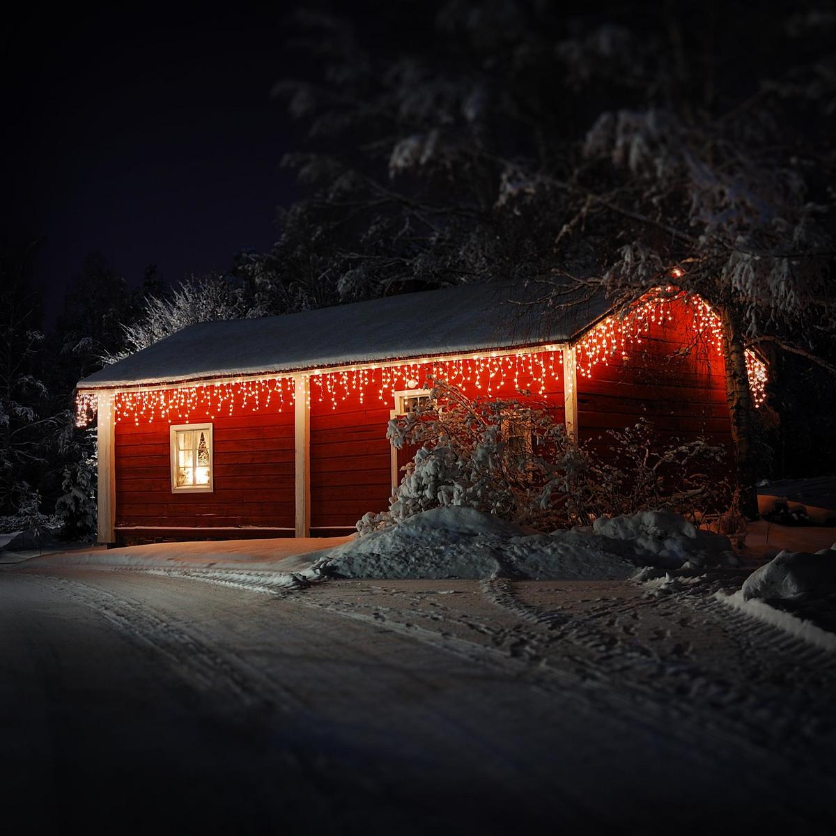 LICHTERKETTE Vorhang 1200 cm mit 360 LED Warmweiß - Schwarz, Kunststoff (1500cm) - ECD-Germany