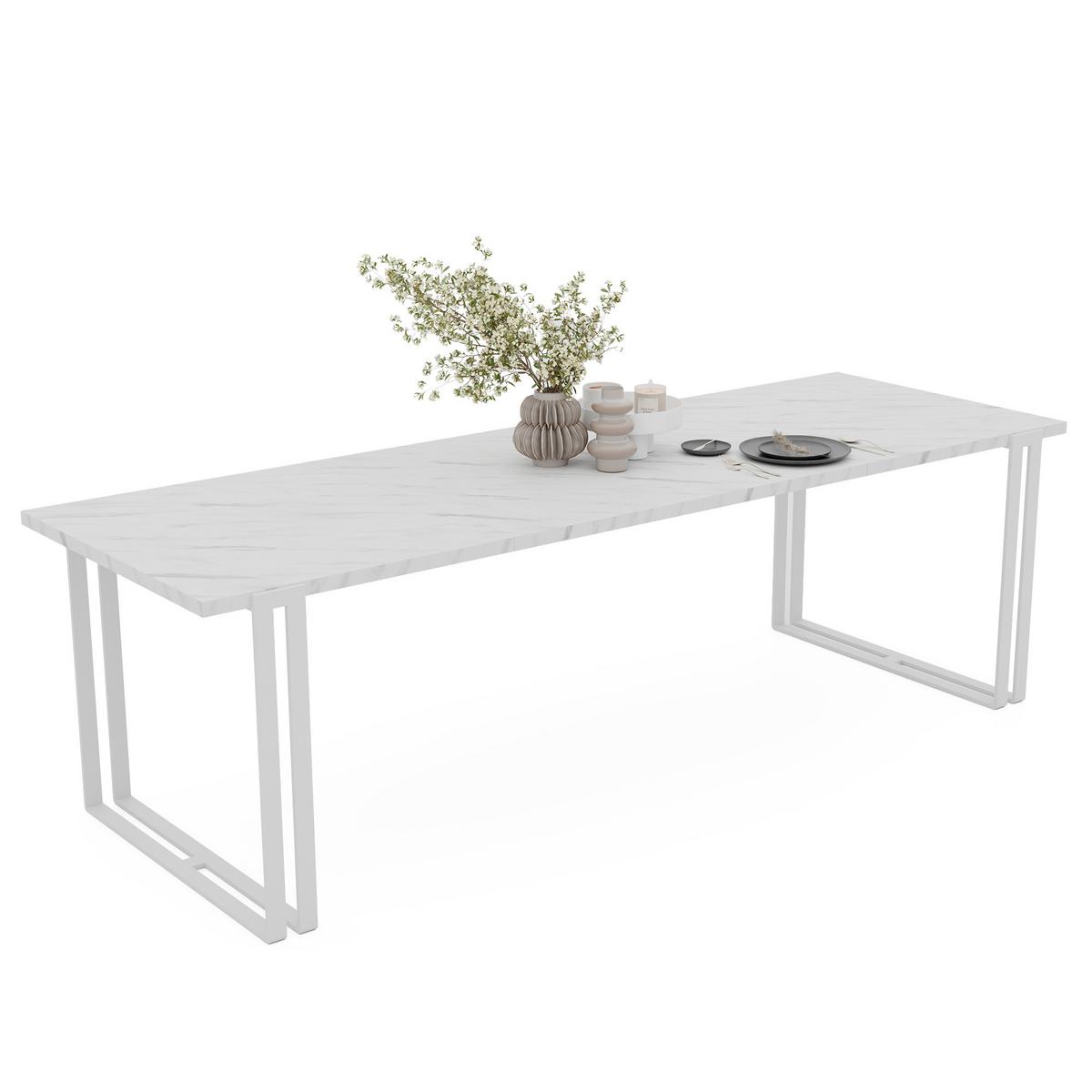 TISCH ausziehbar aus MDF, Weiß - Weiß, Holzwerkstoff (160/80/76cm) - Idohome
