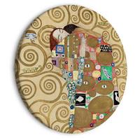 RUNDES BILD Braun 40/40 cm - Beige/Braun, Textil (40/40cm) - KUNSTLOFT