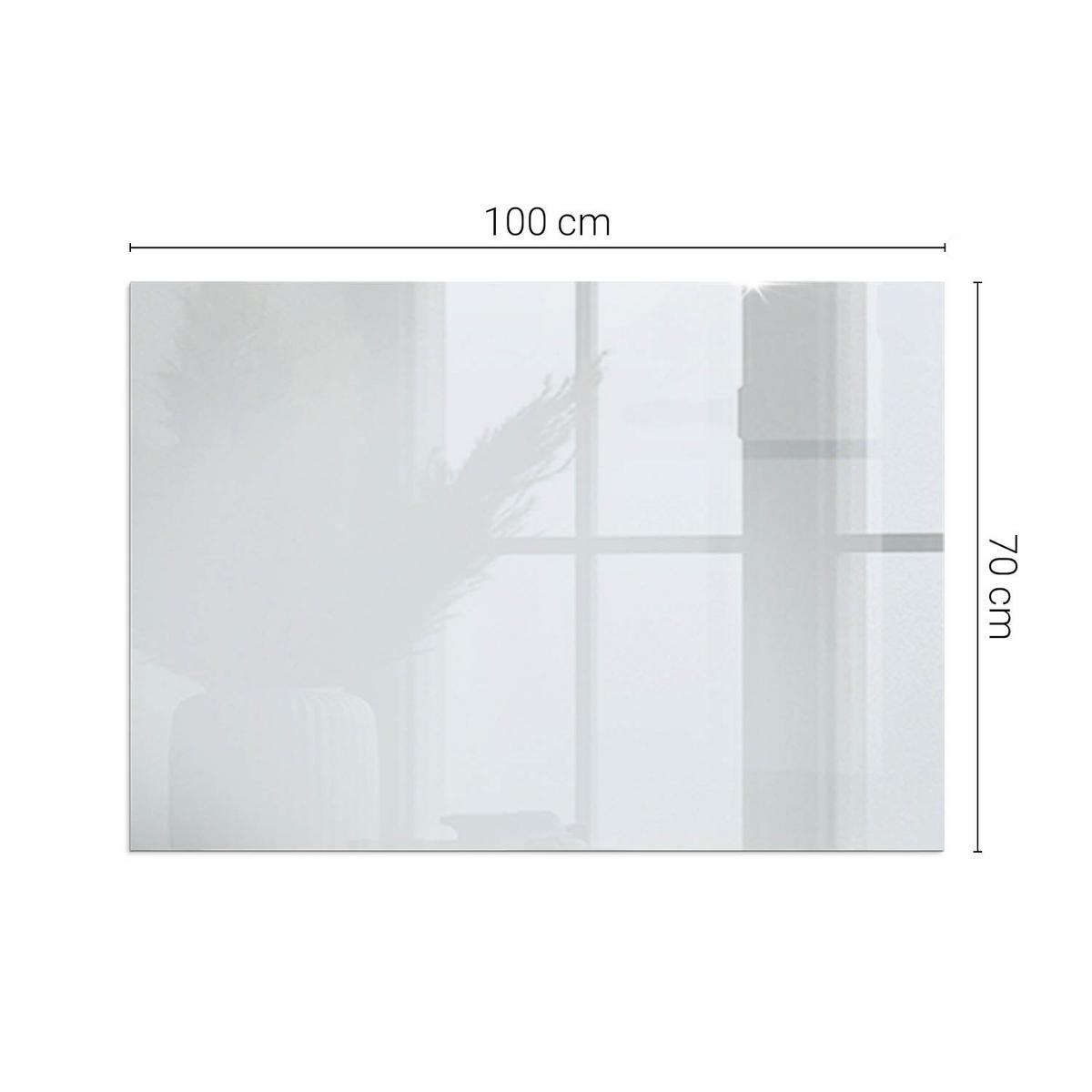GLASPLATTE für Kamin 100x70 cm - Grau, Glas (100/70/0.4cm) - TULUP