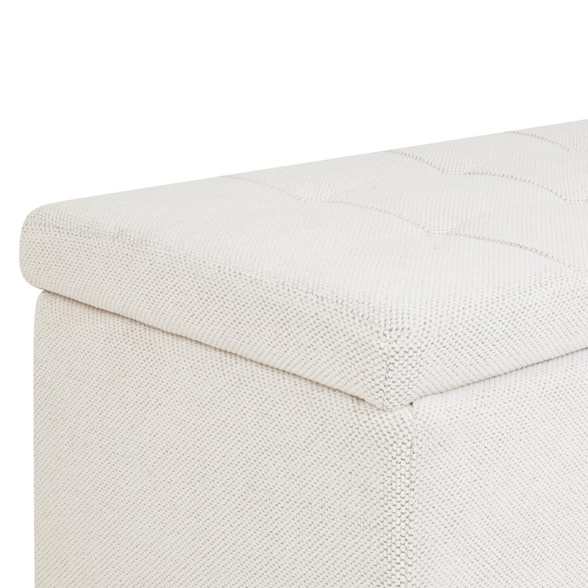 OTTOMANE mit Stauraum Stoff Cremeweiß Orem - Creme, Textil (100/42/40cm) - Beliani
