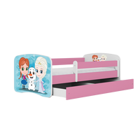 KINDERBETT mit Schublade Winterschwestern 140/70 80/61/144 - Rosa, Holzwerkstoff (70/140cm) - RAUMHIRSCH FURNITURE