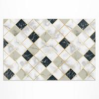 TEPPICH 140x210 cm Schöner Marmor Steinfliesen Optik - Multicolor, Kunststoff (140/210cm) - Wallfluent