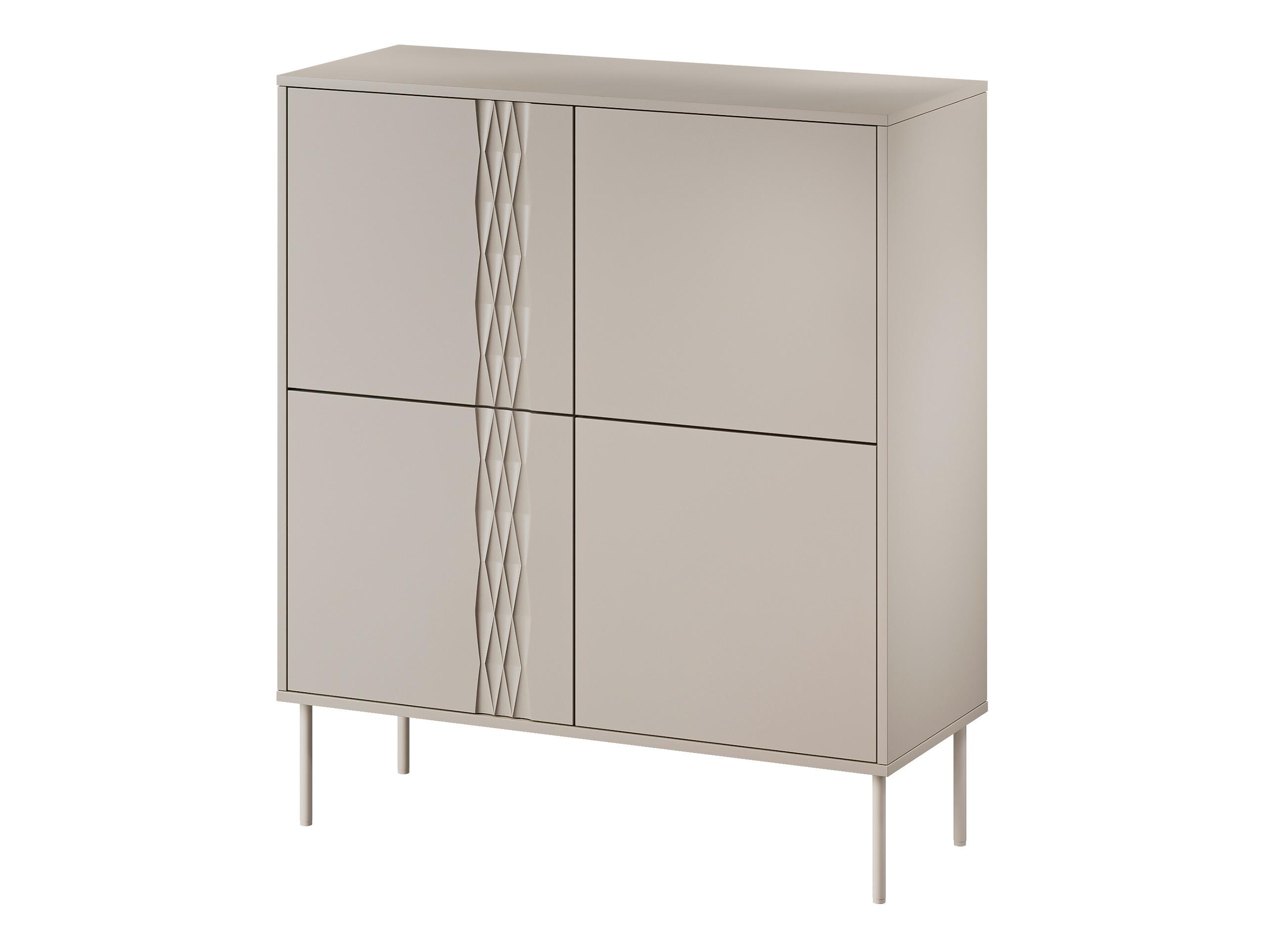 KOMMODE Tresse 4D - Beige, Holzwerkstoff/Metall (100/110/40cm) - MIRJAN24