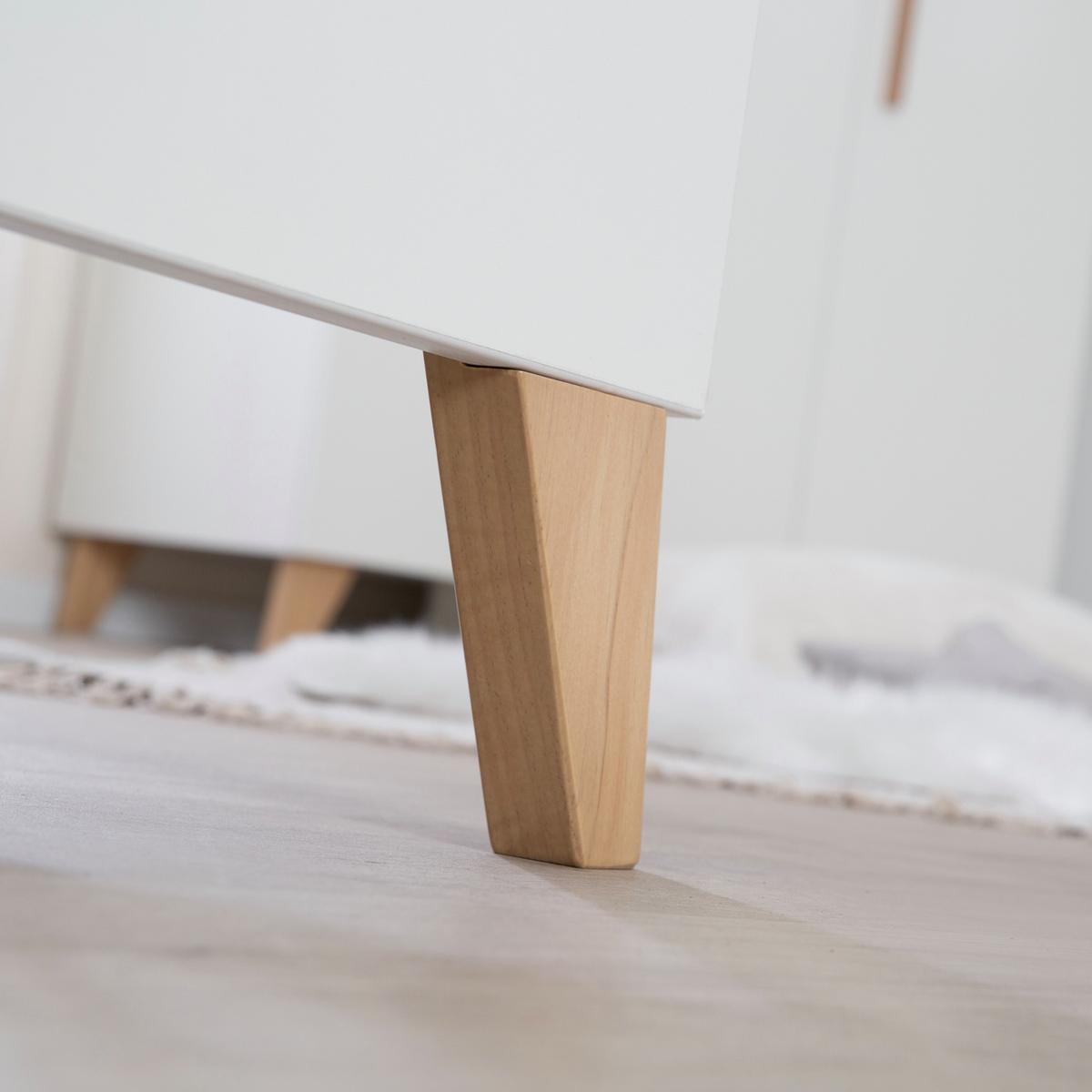 BABYZIMMER Leon 3-teilig I - Weiß, Holz (1/1/1cm) - Roba