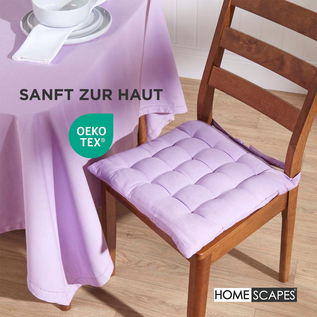 STUHLKISSEN flieder 40/40/6,5 cm - Flieder, Textil (40/40/6.5cm) - Homescapes