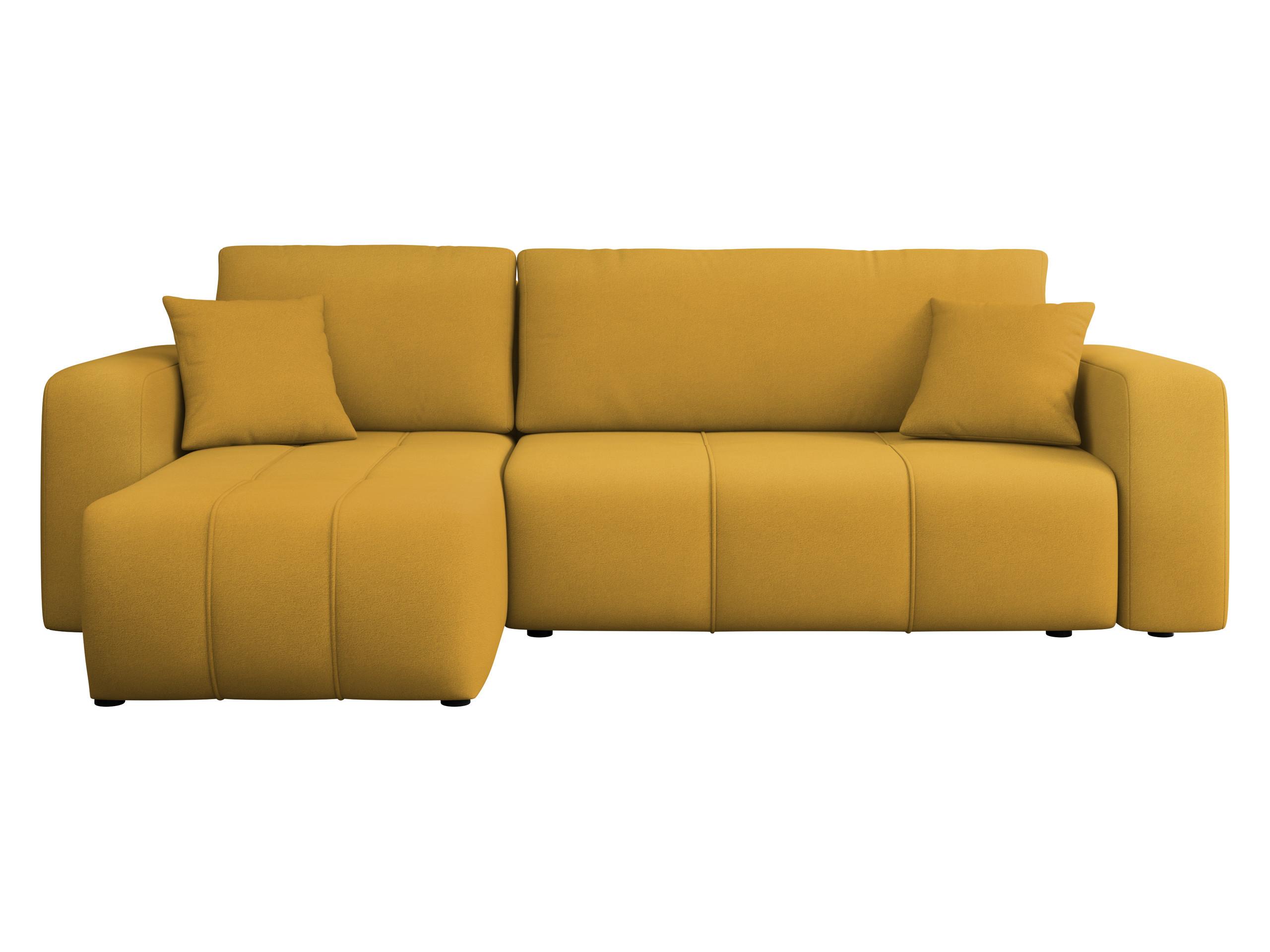 ECKSOFA Furyn - Gelb/Schwarz, Holz/Kunststoff (244/145cm) - MIRJAN24