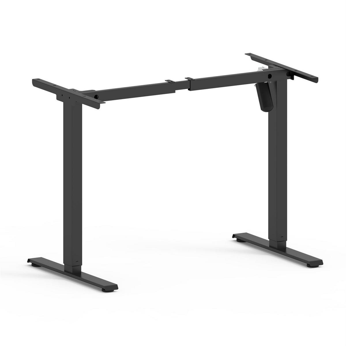 SCHREIBTISCH SPACE höhenverstellbar mit Metallbeinen schwarz/weiß - Weiß, Holzwerkstoff (60/110/69.5cm) - Lookway