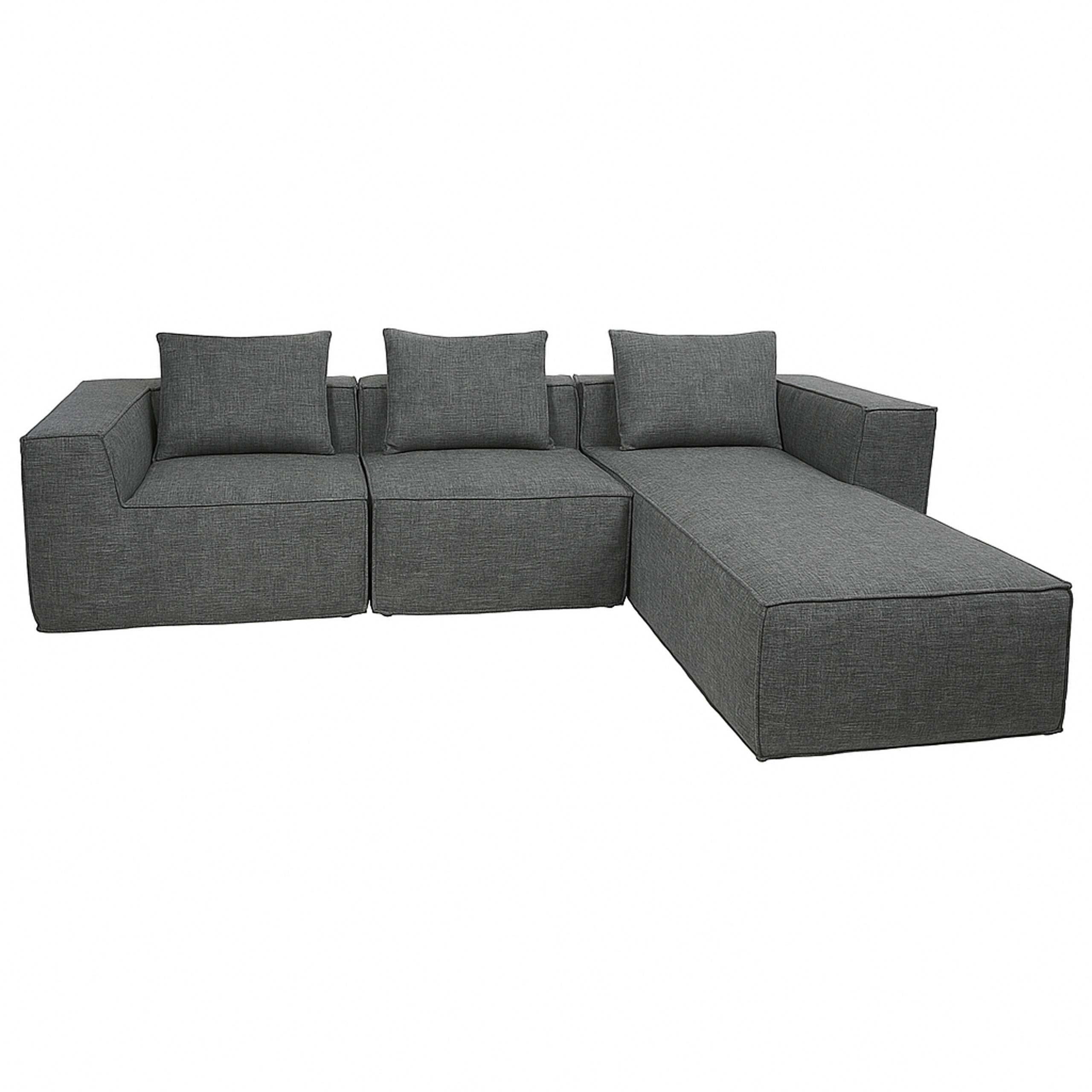 SOFA-GARNITUR Grau - Grau, Textil (270/63/190cm) - MCW