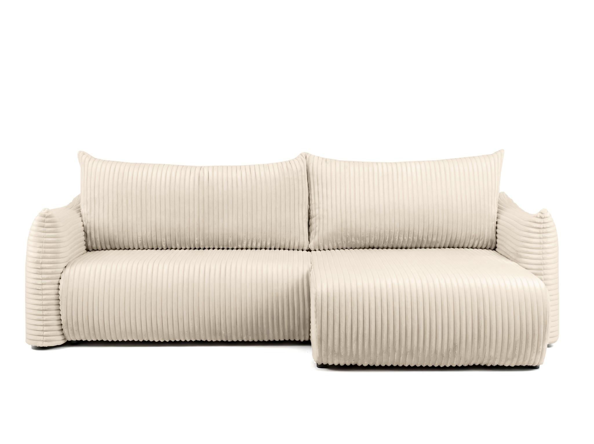 ECKSOFA Mailand Mit Schlaffunktion - Ecru, Holzwerkstoff/Textil (260/154cm) - Fun Möbel