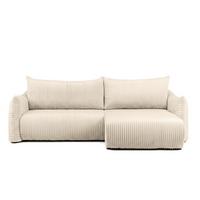 ECKSOFA Mailand Mit Schlaffunktion - Ecru, Holzwerkstoff/Textil (260/154cm) - Fun Möbel