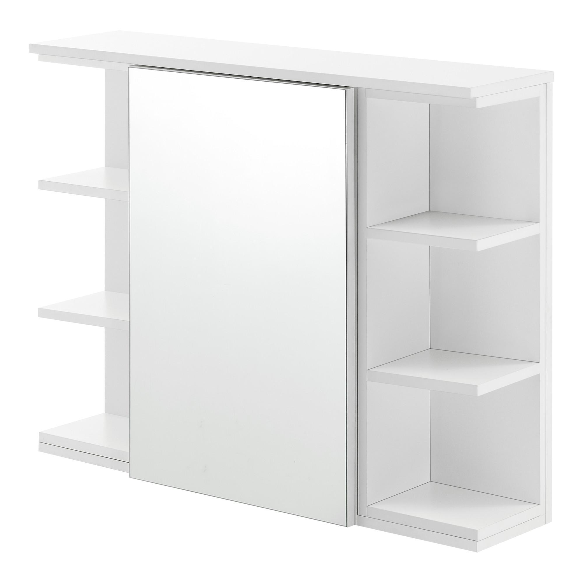 SPIEGELSCHRANK Harstad - Weiß, Holzwerkstoff (80/64/20cm) - [en.casa]