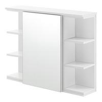 SPIEGELSCHRANK Harstad - Weiß, Holzwerkstoff (80/64/20cm) - [en.casa]