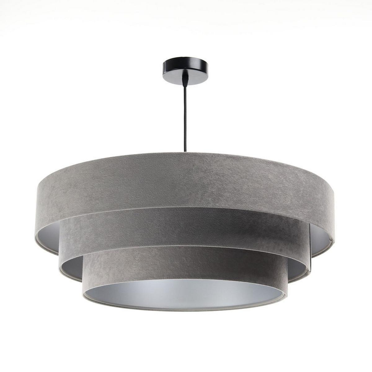 HÄNGELEUCHTE Grau 60/20 cm - Silberfarben, Kunststoff (60/1.5/20cm) - ONZENO