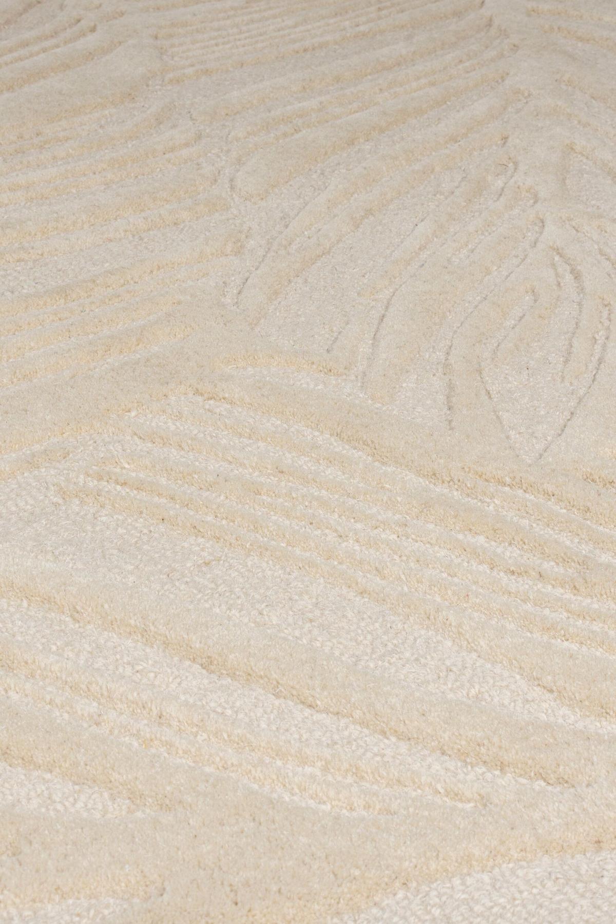 WOLLTEPPICH LEVEN, floral, Beige, 200 x 290 cm - Beige, Textil (290/200cm) - KADIMA DESIGN