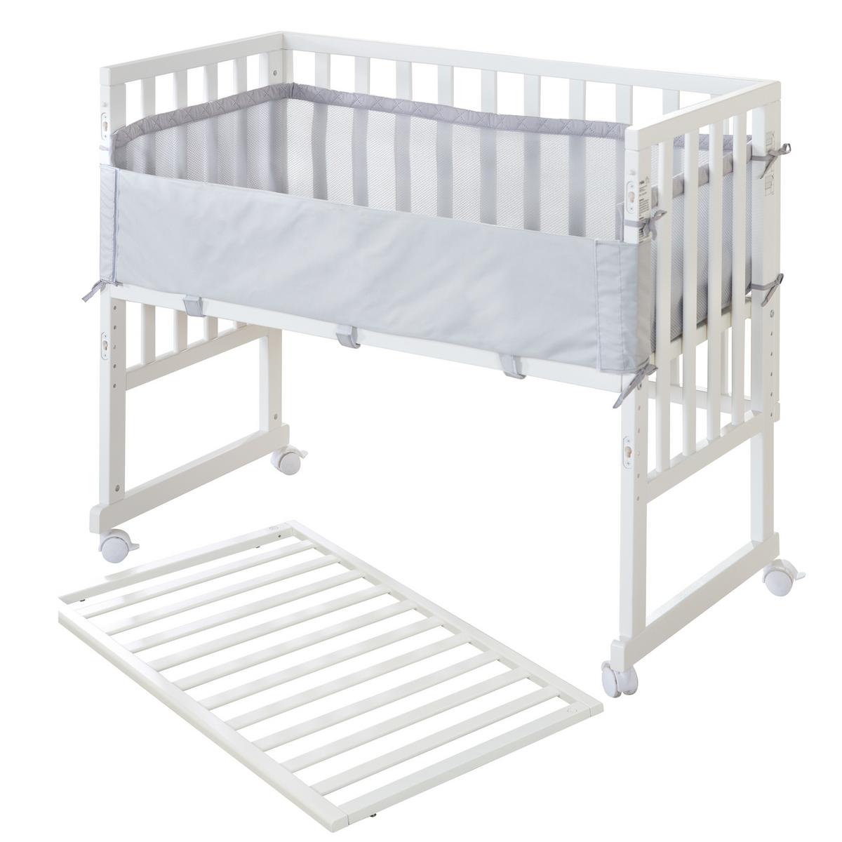BEISTELLBETT roba Style grau 3in1 Set 90 x 45 cm - Weiß/Grau, Holzwerkstoff (45/90cm) - Roba