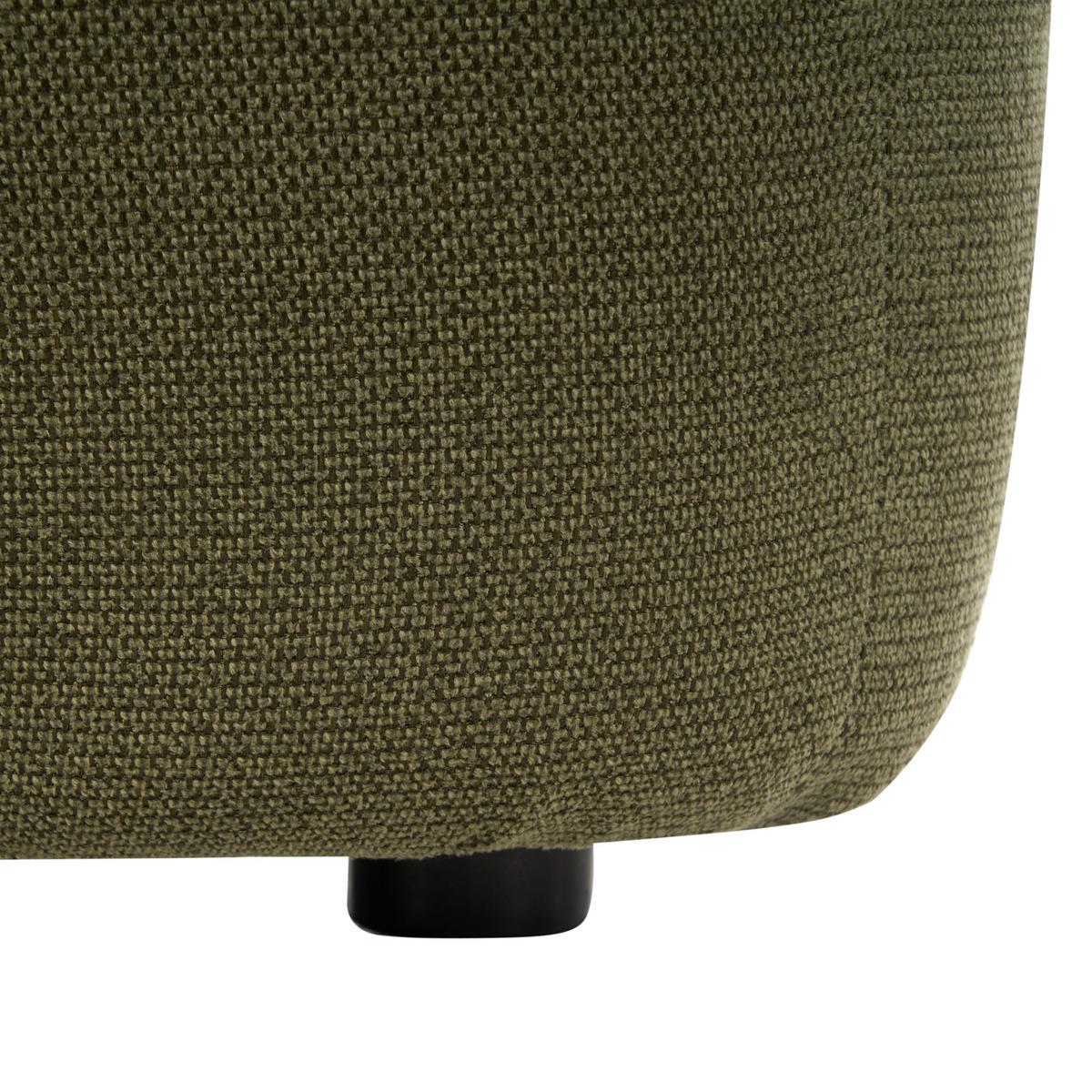 POUF Stoff Grün Juno - Beige, Textil (35/38/35cm) - Beliani