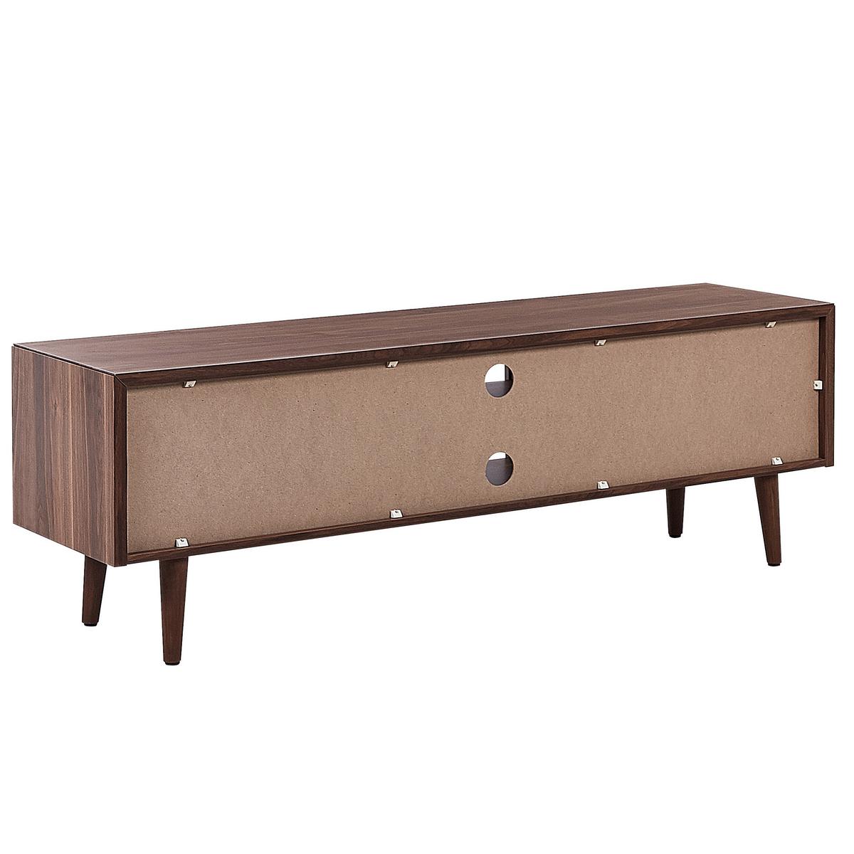 TV-MÖBEL Dunkelbraun FRANKLIN 39/150/51 cm - Dunkelbraun, Holzwerkstoff (150/51/39cm) - Beliani