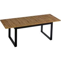 ESSTISCH KIMA Ausziehbar 160 - 240 / 90 x 77 cm - Eiche Wotan/Schwarz, Holz (160/90/77cm) - MASSENO