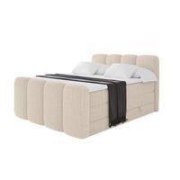 BOXBETT mit Matratze H3|H4 und Lattenrost - NINA-Z KING - 140x200 cm Aragon - Beige - Beige, Holzwerkstoff (140/200cm)