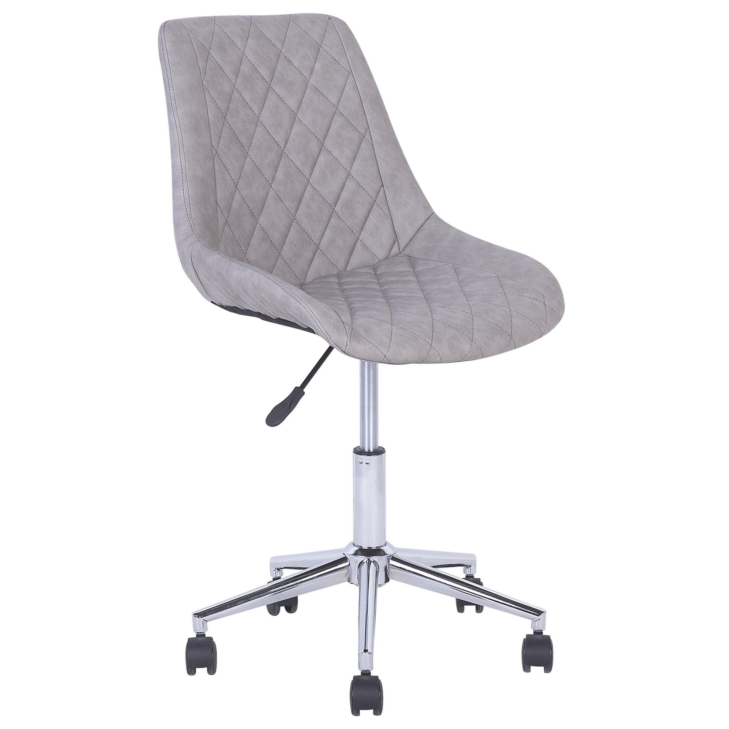 BÜROSTUHL Kunstleder Grau Maribel - Grau, Textil/Metall (57/83/57cm) - Beliani