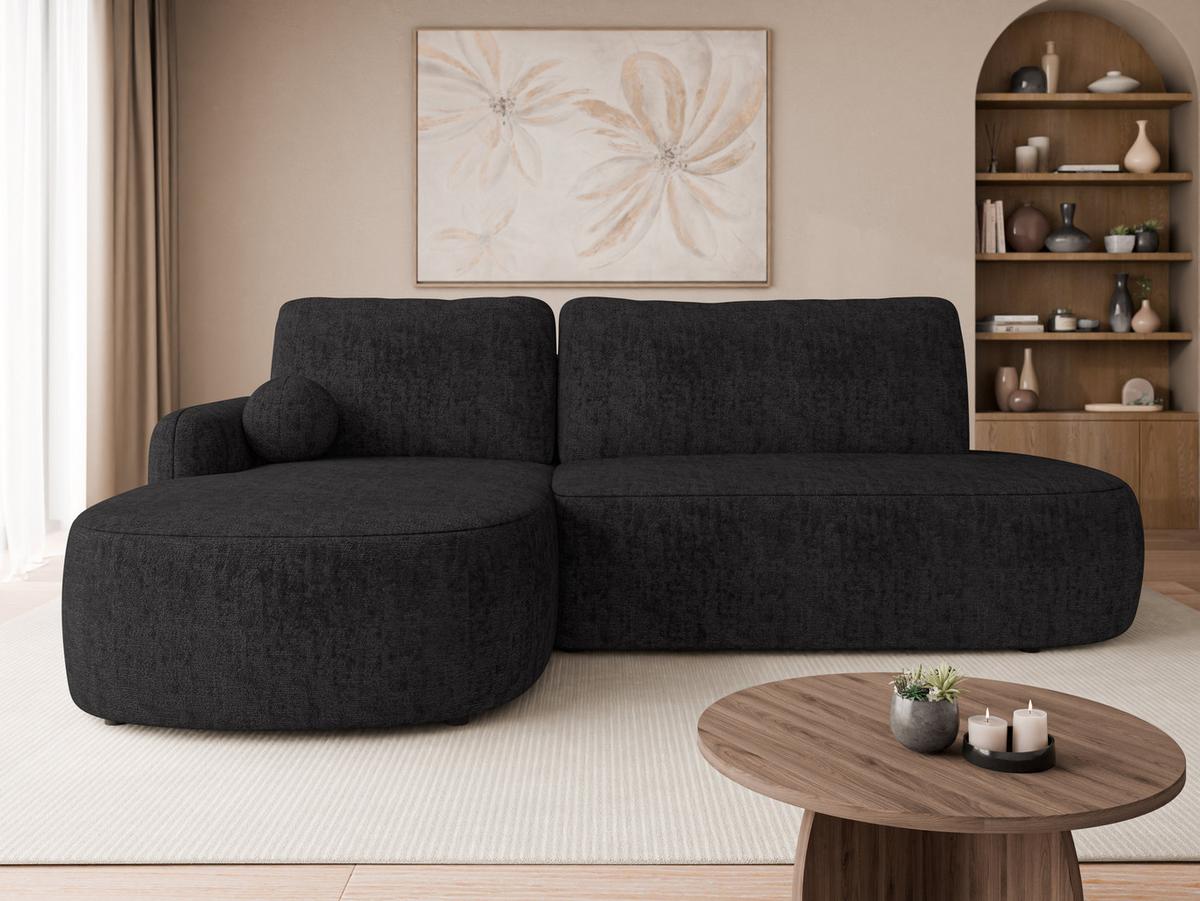 ECKSOFA Loridu O Premium, Seite: Links - Schwarz, Holz/Kunststoff (274/174cm) - MIRJAN24