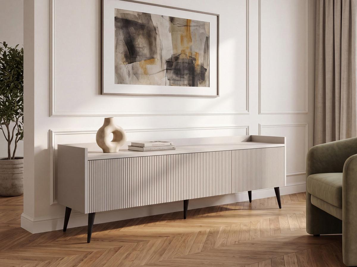 TV-LOWBOARD Arysa in Beige Kaschmir 150/45/41 cm - Kaschmir/Beige, Holzwerkstoff/Metall (150/45/41cm) - WFL GROUP