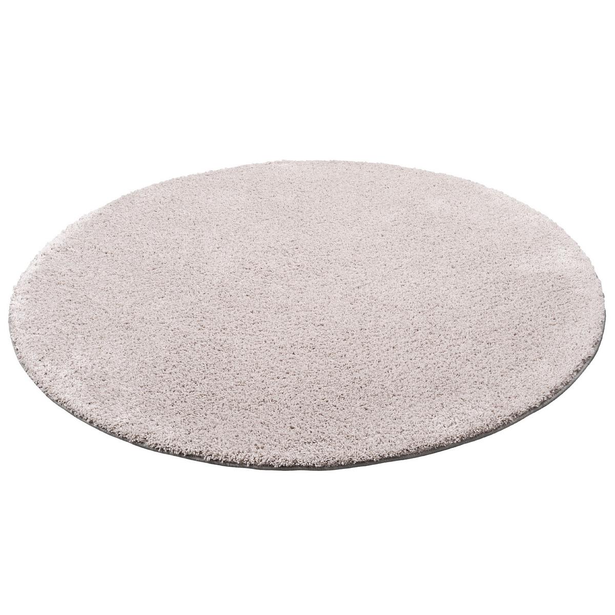 HOCHFLOR SHAGGY TEPPICH PALACE RUND - Grau, Textil (133/133cm) - Snapstyle