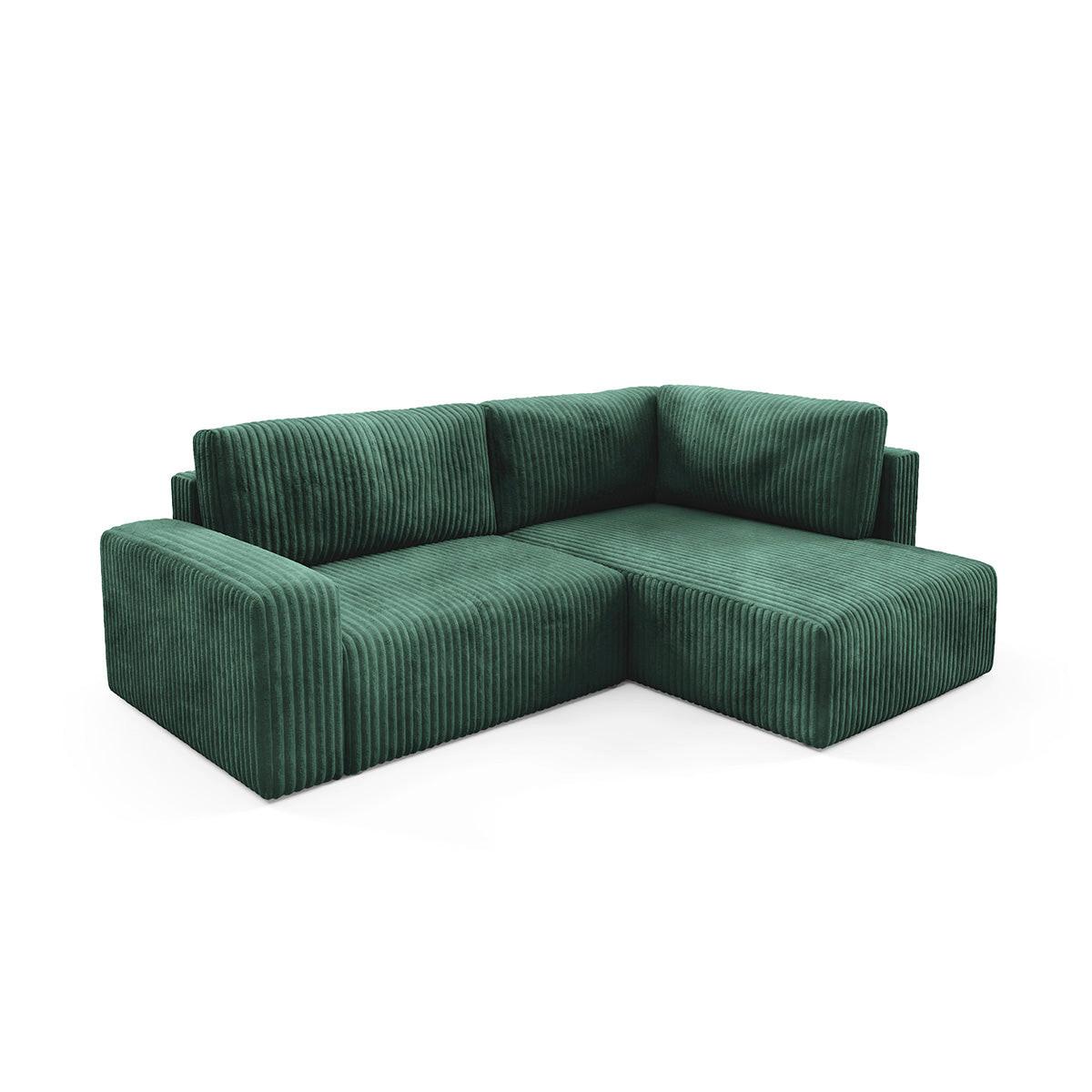 ECKSOFA Angela 4 Sitzplätze Tannengrün - Grün, Holz (245/182cm) - Petits-meubles