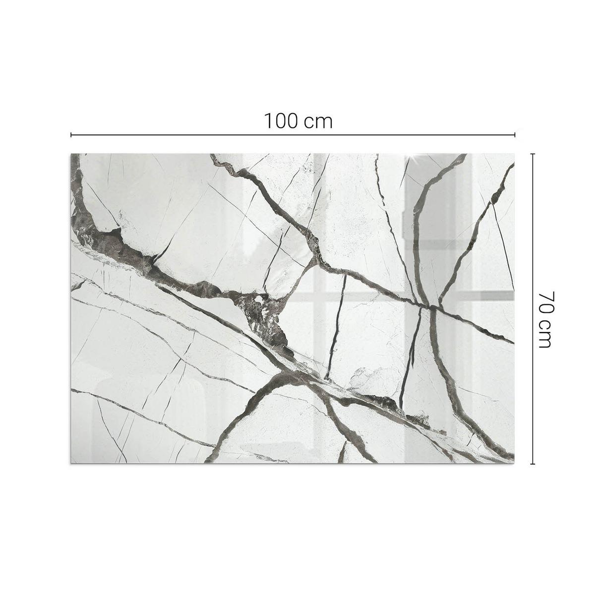 GLASPLATTE für Kamin 100x70 cm - Weiß, Glas (100/70/0.4cm) - TULUP