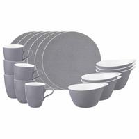 FRÜHSTÜCKS-SET Life Fashion Elegant Grey 18-tlg. - Grau, Keramik (2/2/2cm) - Seltmann Weiden