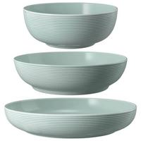 FOODBOWL Beat Color Glaze Arktisblau 20/25/28 cm 3-tlg. - Blau, Keramik (1cm) - Seltmann Weiden