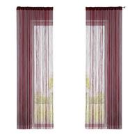 FADENGARDINE 2ER SET HxB 250x140 cm Bordeaux - Bordeaux, Textil (140/250cm) - Gardinenbox